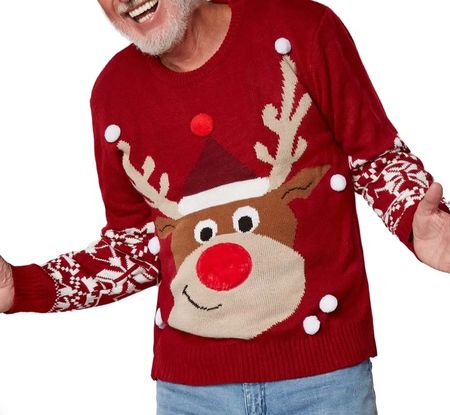 Total Ausverkauf Weihnachtspullover Rudi Rentier Gr. L