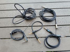5 Instrumentenkabel  Set 1 diverse Längen gebraucht