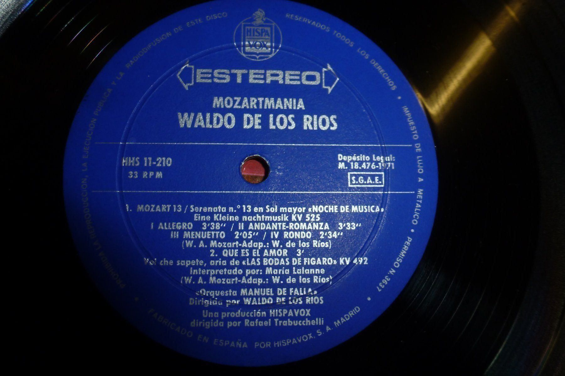Schallplatten: WALDO DE LOS RIOS Mozartmania lp – Gebraucht aus Emmen von newcar4you 4