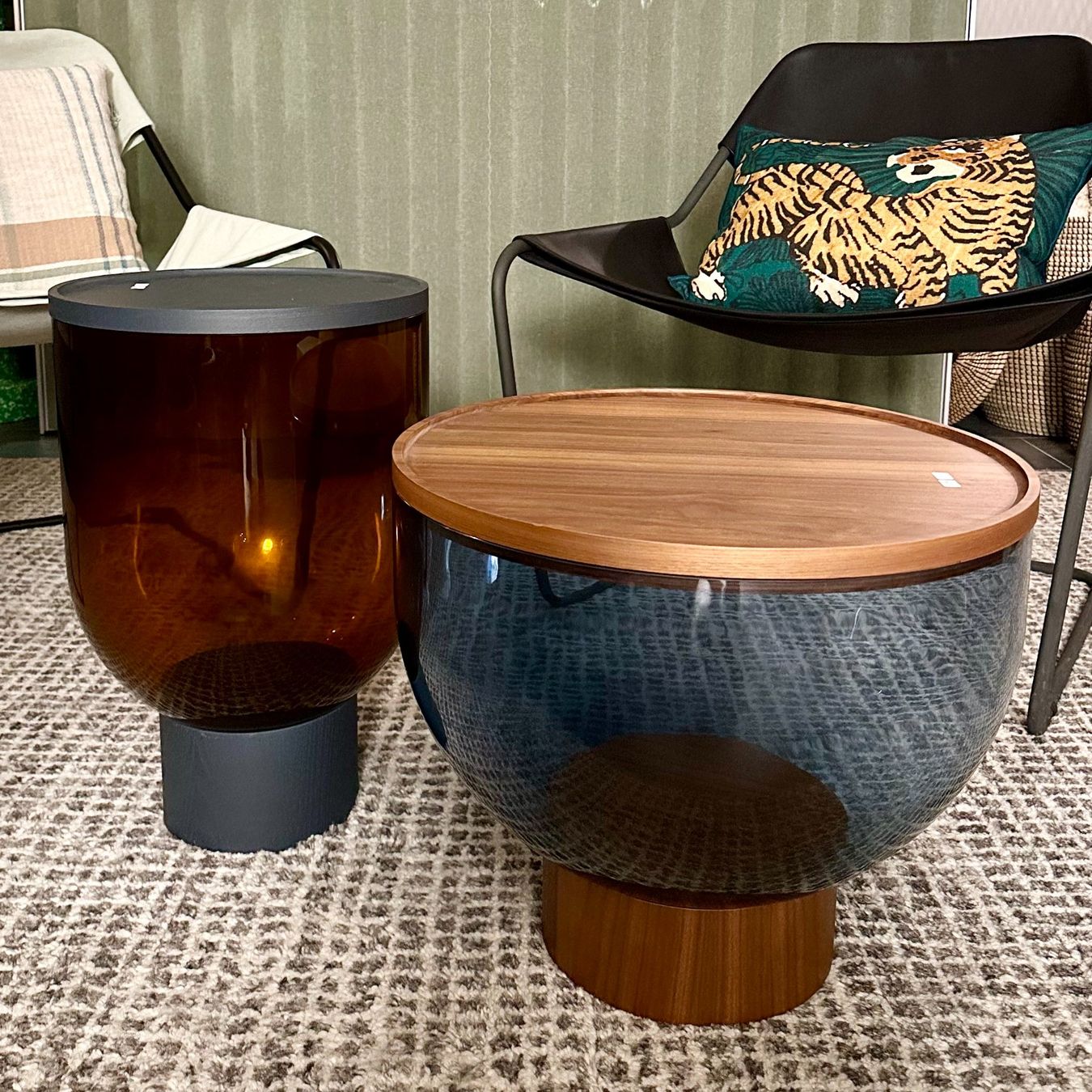 Comodini: Design Beistelltisch, Sidetable, Muranoglas mit Holz Tablett – Nuovo (secondo la descrizione) da Zürich venduto da Robinejoya 5