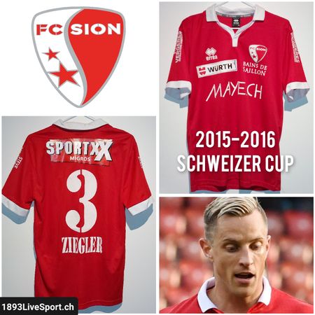 Match Prepared FC Sion Trikot, Reto Ziegler, Schweizer Cup
