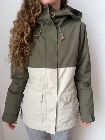 DC Women's Ski / Snowboardjacke, Grösse S, olive/Weiss