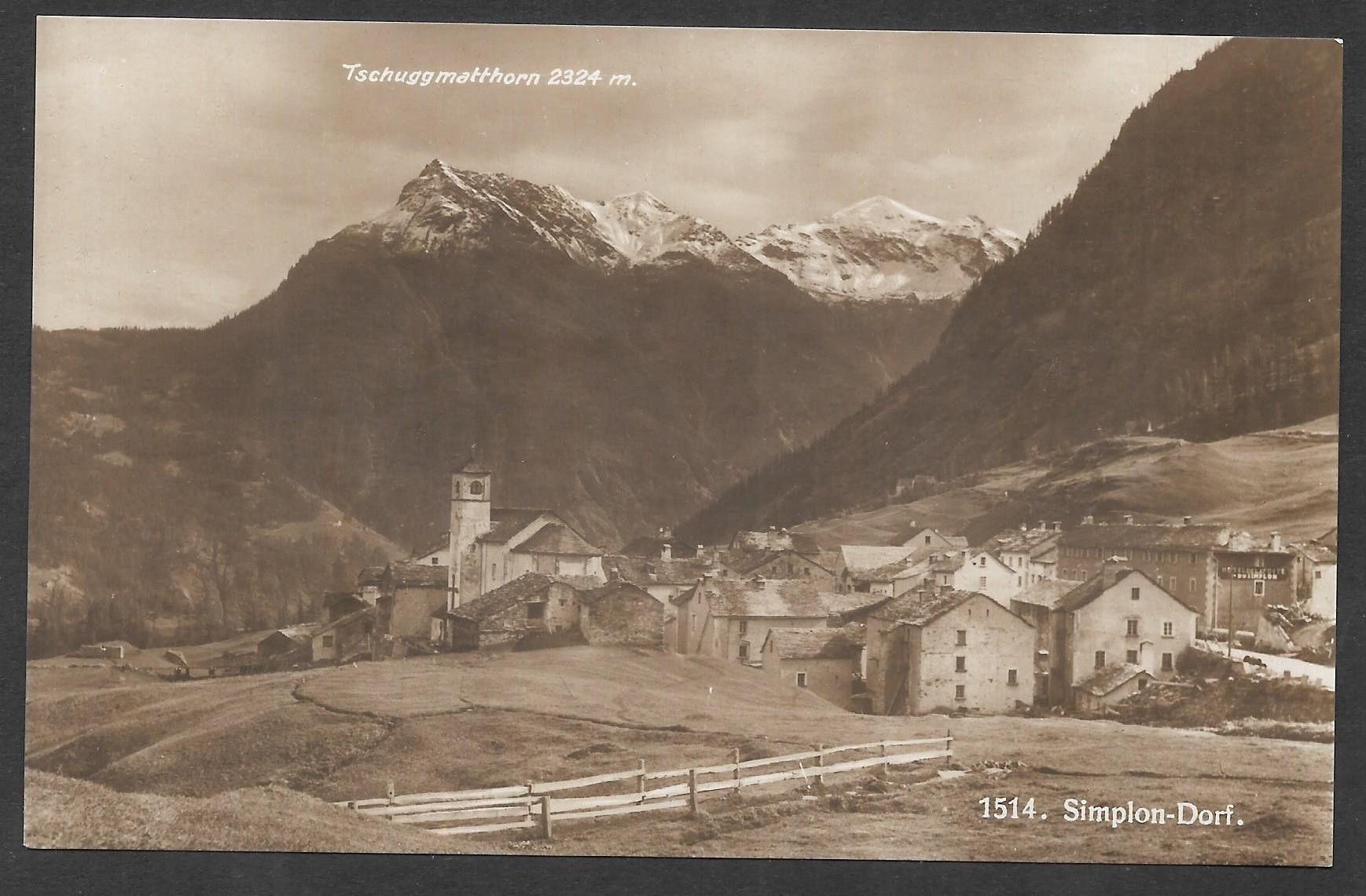 Cartoline postali: Simplon - Dorf Dorfansicht – Usato da Olten venduto da clotaldi