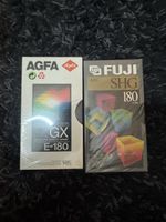 ⁠2x VHS Kassetten Agfa GX & Fuji SHG E-180 OVP / Neu verschw