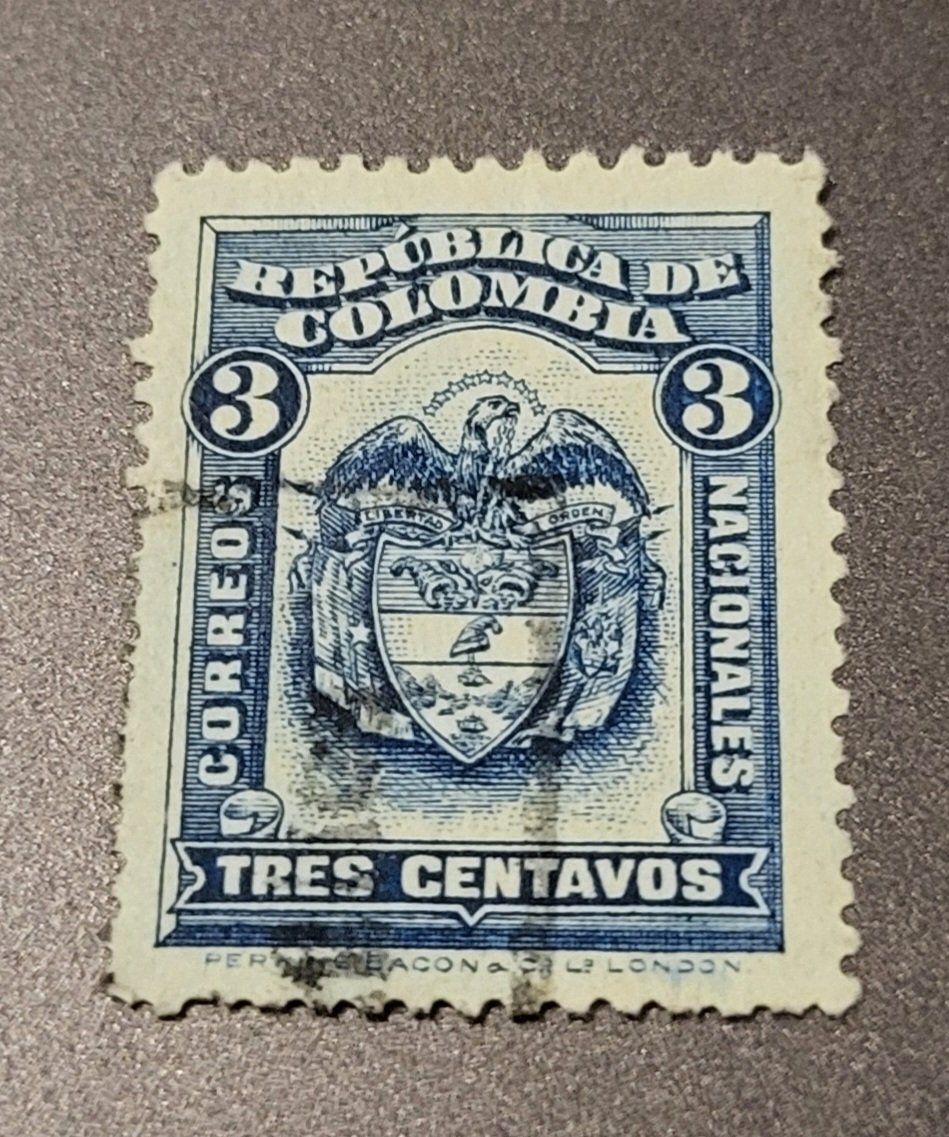 Alle Briefmarken: Kolumbien 1923 alte briefmarke – Gebraucht aus St Gallen von Stampsalshobby