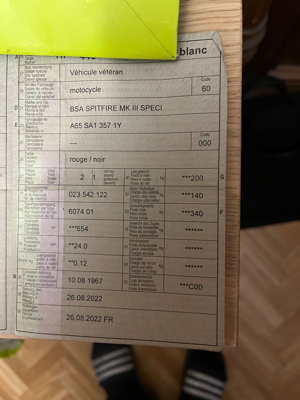 Strada: BSA A65 Spitfire, 1967 – Usato da Montévraz venduto da fidele0041 6