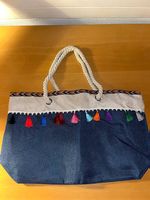 geräumige blaue Strandtasche aus Spanien