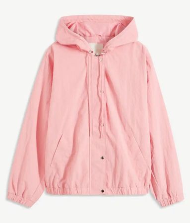 Oversize Pufferjacke Bonprix rosa mit Kapuze neuwertig
