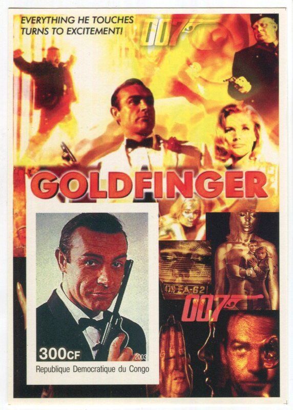 Alle Briefmarken: Block "James Bond. Sean Connery". Kongo. – Neu und originalverpackt aus Basel von Butsch5