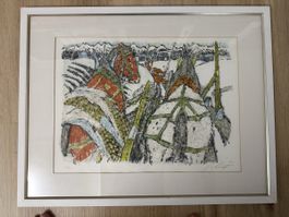 Original Lithografie von Alois Carigiet aus dem Jahr 1973 mi