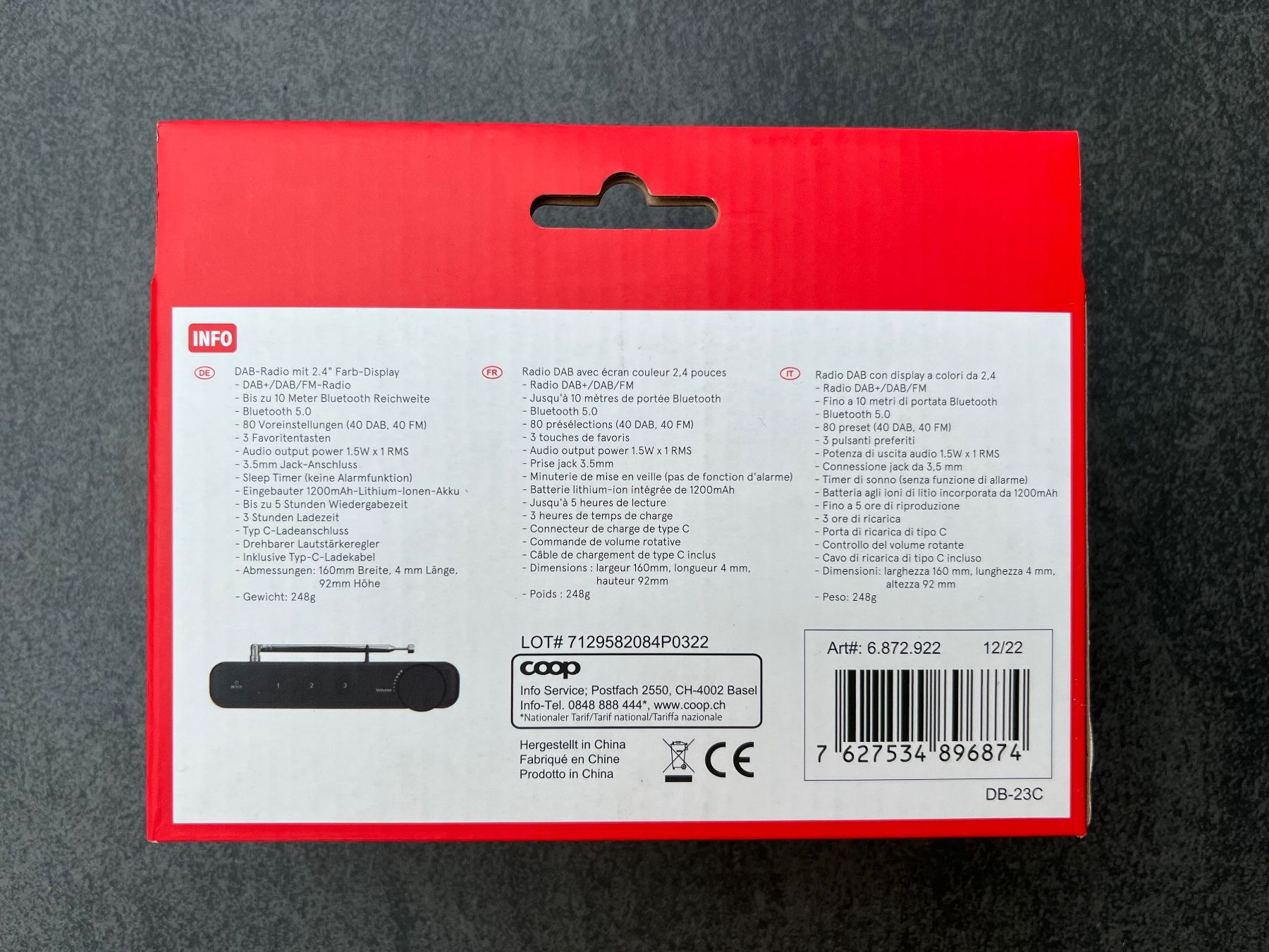 Radio: Trend Radio DAB+ DB-23C – Nuovo (secondo la descrizione) da Altendorf venduto da Moto1 1