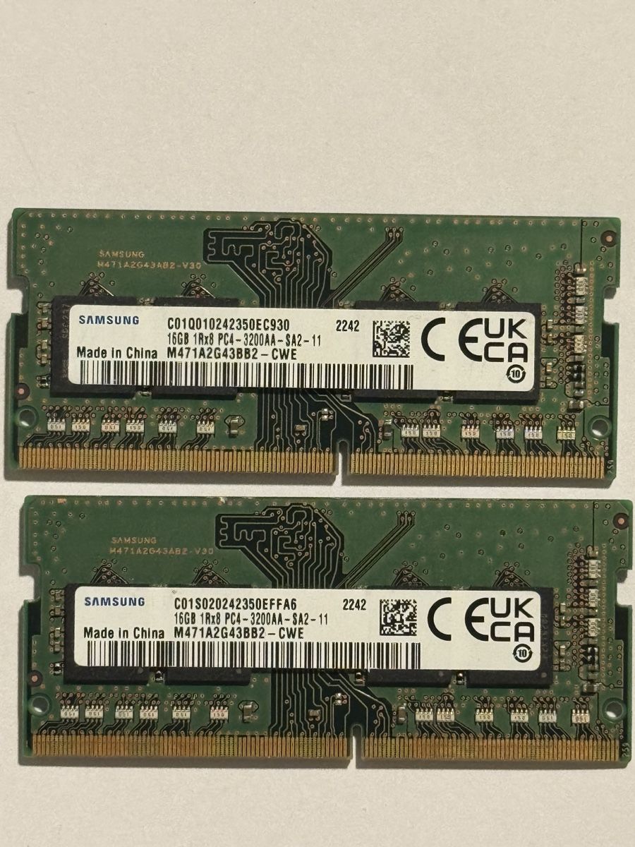 2x 16GB DDR4 3200MHz RAM Samsung, Neuwertig, Top Deal (Gebraucht) in ...
