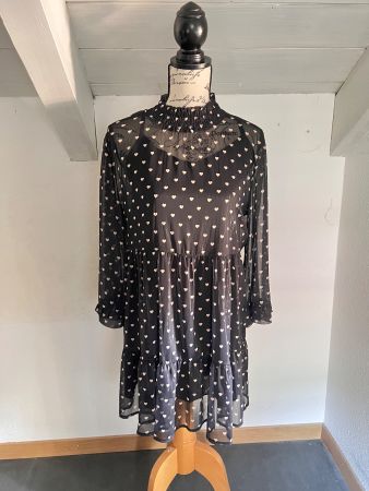 Babydoll-Kleid mit Herzen und Unterrock, Größe S