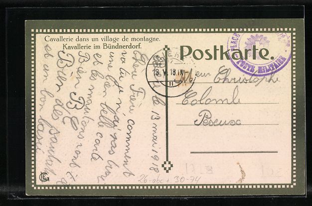 Photos, Lettres & Cartes p.: sign. E. Hodel: Bündnerdorf, Schweizer  – D'occasion à Berlin par bartko-reher 1