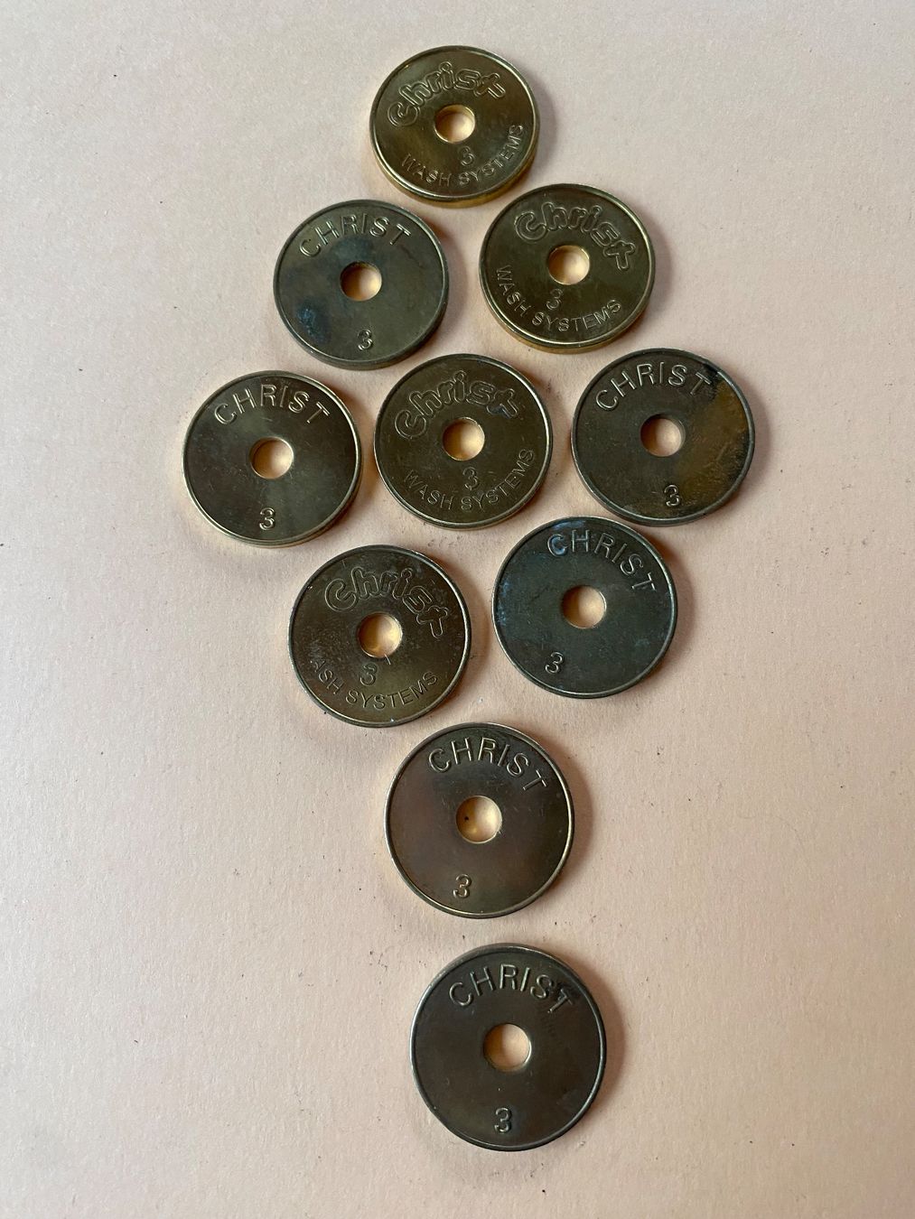 Medaglie: 10 Christ 3 Autowasch Jetons – Usato da Vilters venduto da Zwaergli13