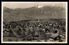 AK Kerns, Ortsansicht mit Pilatus, 1948