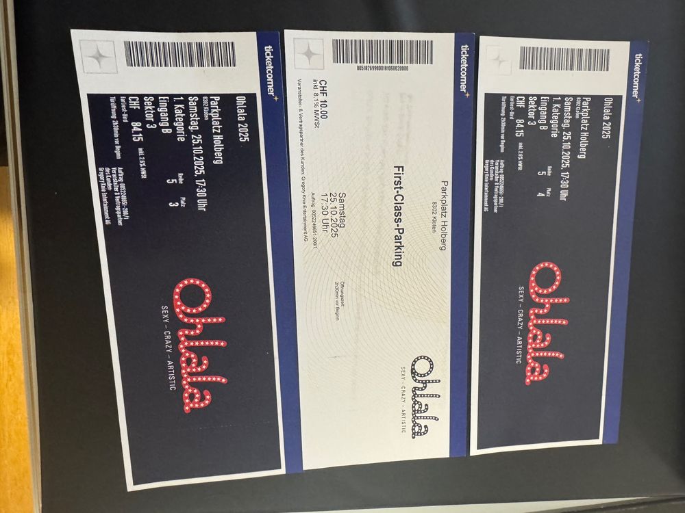 Tickets | Kaufen auf Ricardo