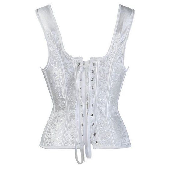 Tops: Korsett Brokat Gothic weiss S M L XL XXL – Neu und originalverpackt aus Lausanne von MONO-SELECTION 2