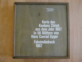 Karte des Kantons Zürich aus dem Jahr 1667, Faksimiledruck