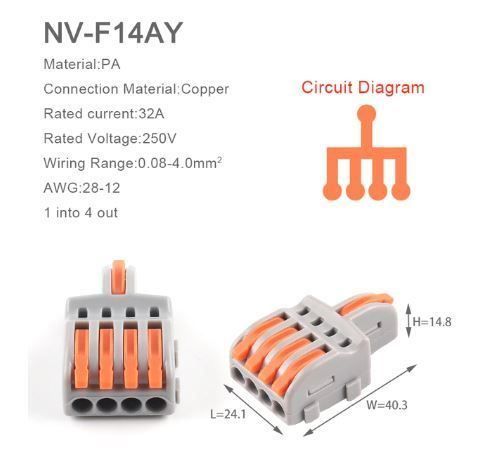 Componenti elettronici: Connecteur rapide à sortie multiple 30pc Schneller Verbinder – Nuovo e nell'imballaggio originale da Delémont venduto da abonprix 3