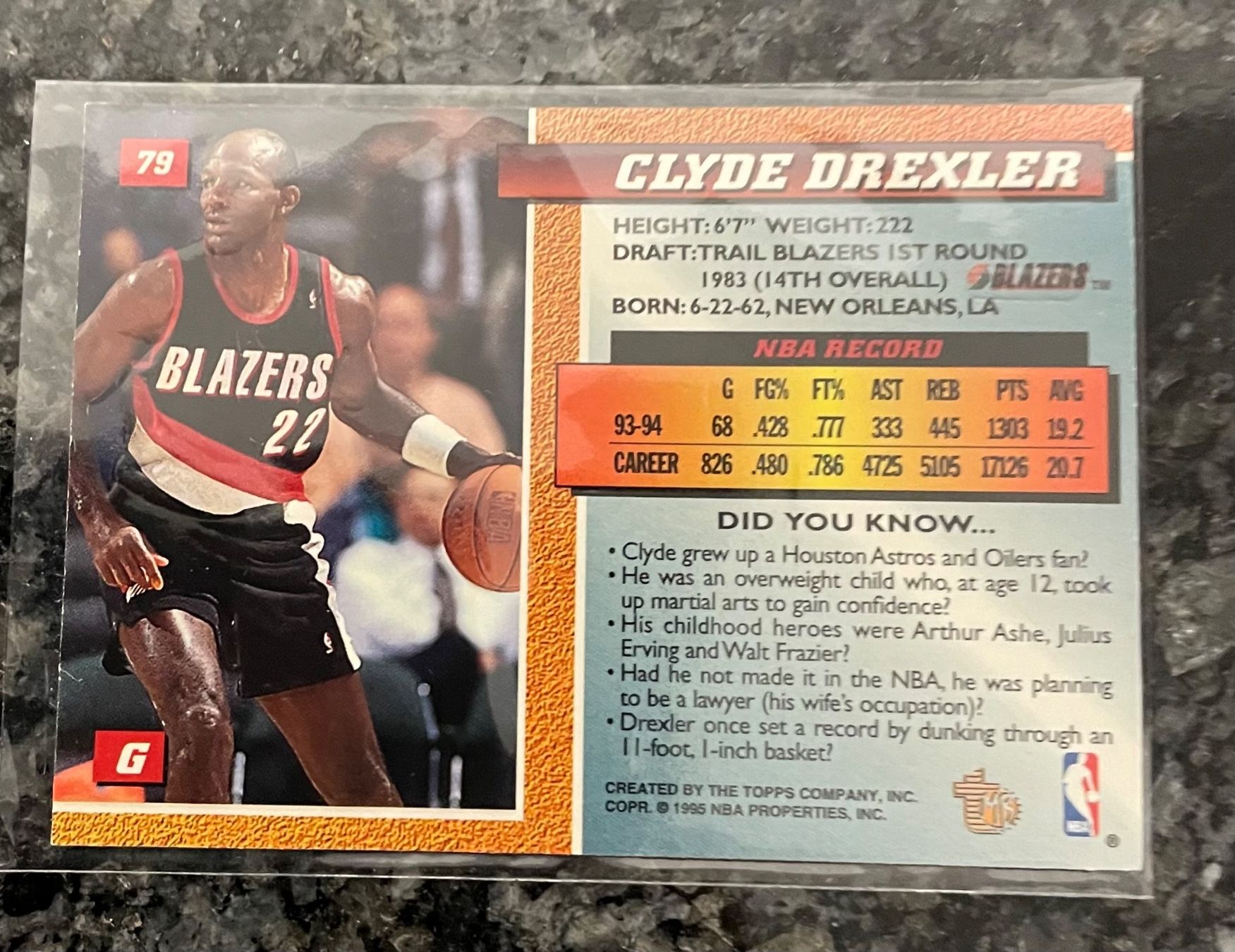 Nba Carte collezionabili: NBA Clyde Drexler Topps Embossed Gold Card – Nuovo (secondo la descrizione) da Muttenz venduto da joba23 1