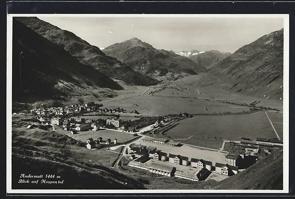 Cartoline postali: AK Andermatt, Blick auf Hospental – Usato da Berlin venduto da bartko-reher