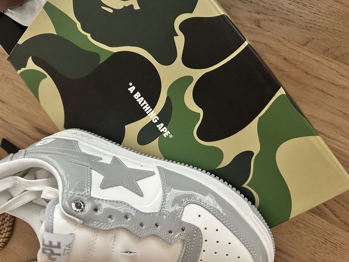 Bape Chaussures hommes: Bape sta grey latin leather  – Neuf avec emballage d'origine à Neuheim par dam_j6bq 4