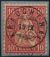 BE Krauchthal - Zwergstempel Voll - Sitzende Helvetia