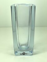 STROMBERGSHYTTAN Vase Eisblau Glas Schweden 18cm Vintage