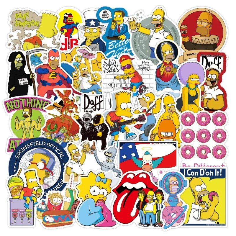 Sticker: 50x Sticker Aufkleber Die Simpsons – Nuovo e nell'imballaggio originale da Vogelsang AG venduto da miinlade