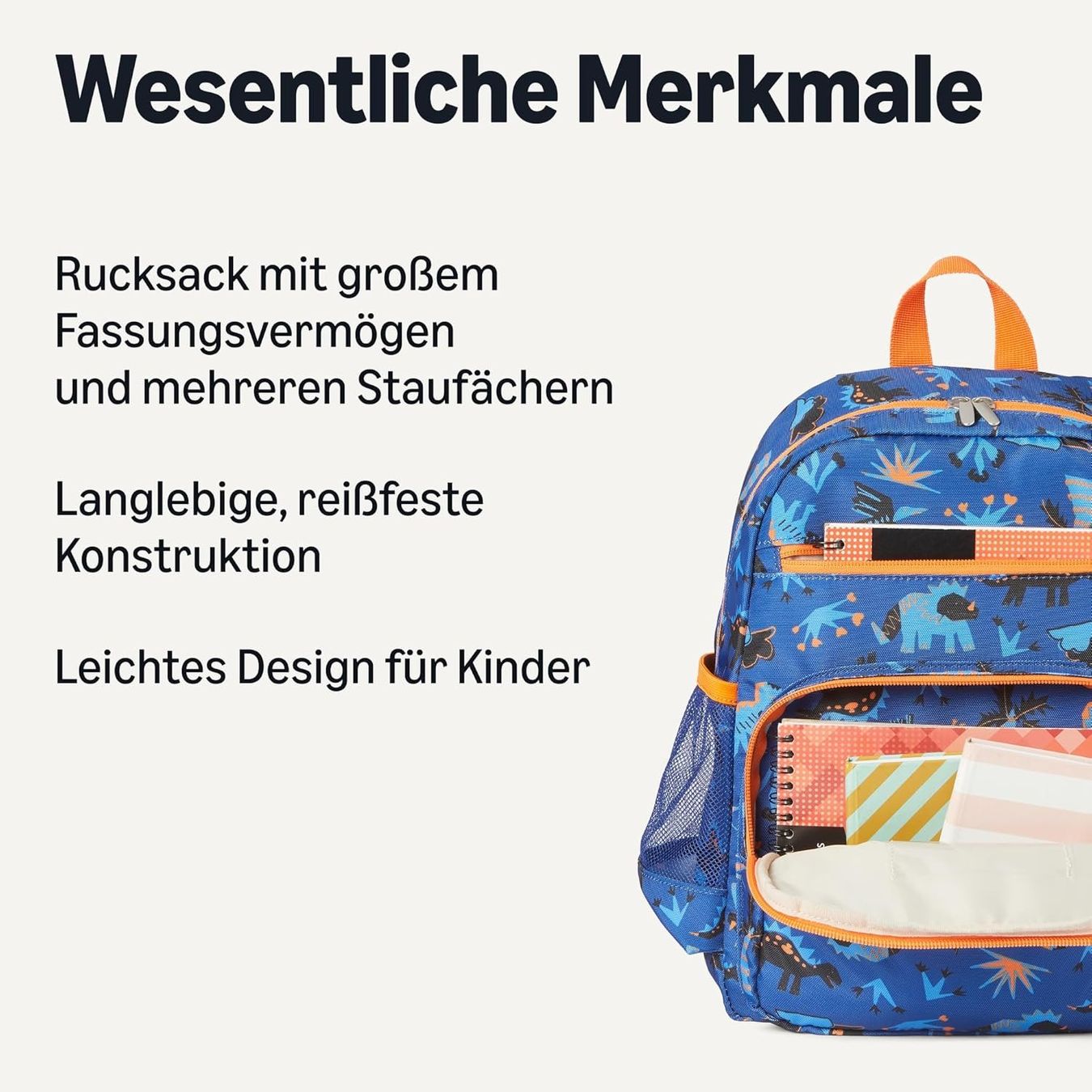 Borse & Zaini: Kinder Schulrucksack Marineblau mit Fächern – Nuovo e nell'imballaggio originale da Suhr venduto da SchnapperCH 1