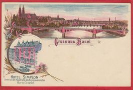 BASEL HOTEL SIMPLON, LITHO