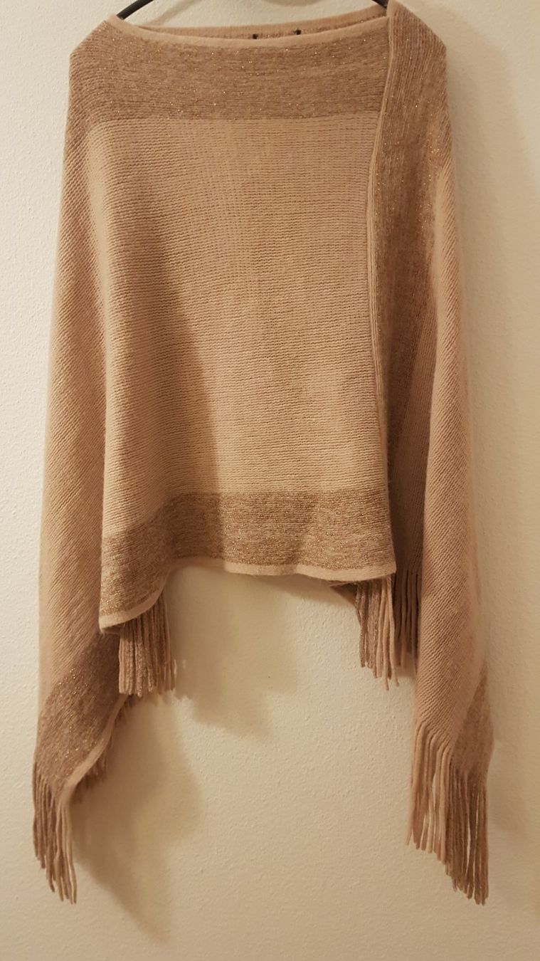 Maglioni & Felpe: Poncho rosa Strickpullover Strickjacke onesize Damen Fransen – Usato da Basel venduto da him_5r5n