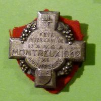 badge gymnaste Turnerabzeichen pin Montreux 1932 cantonal