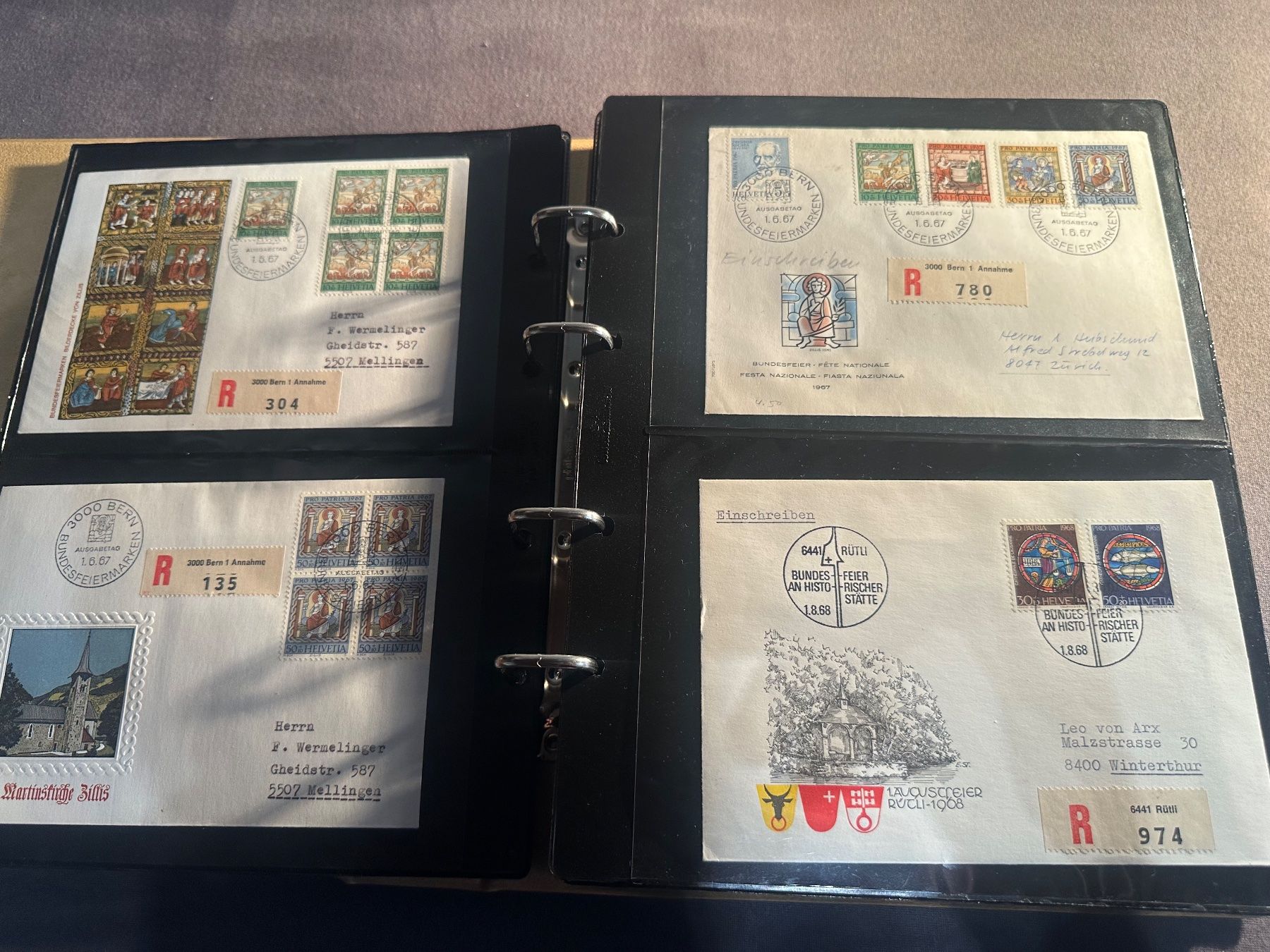 Tutti i francobolli: Sammlung Pro Partia ab 1960 Schweiz Briefe FDC – Usato da Stettfurt venduto da 2442 4