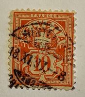 HELVETIA, 10 FRANCO, AÑO 1882.