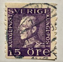 Briefmarken aus Schweden König Gustav V. gestempelt