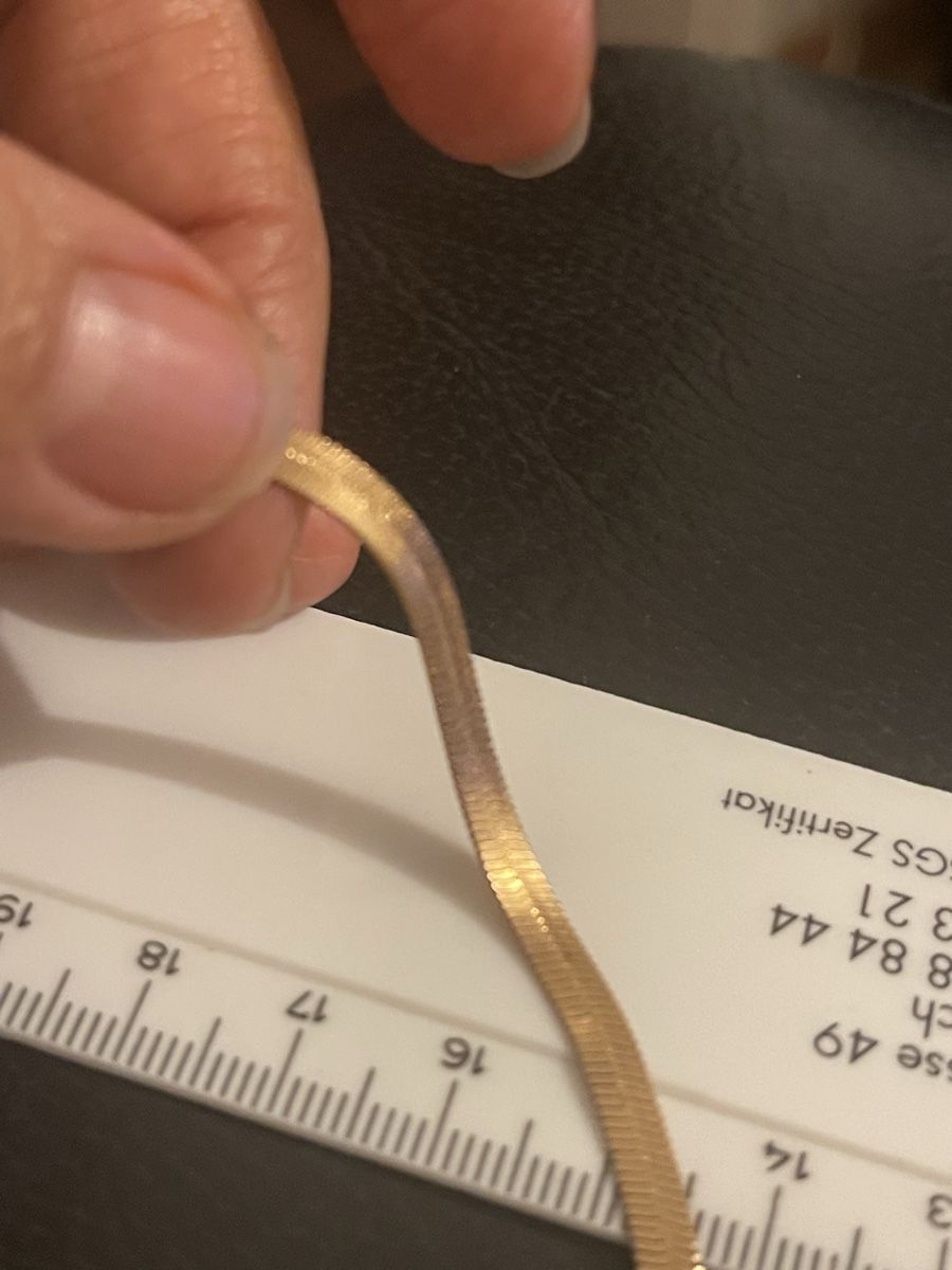 Armbänder & -reifen: Bracelet maille plate plaqué or jaune 16 cm neuve  – Neu (gemäss Beschreibung) aus Kloten von Vermicelles 1