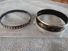 2 elegante Emailarmreife
