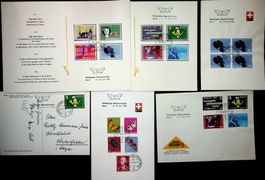 SUISSE 6 LETTRES, LIVRETS, CARTES POSTE AUTOMOBILE /T330