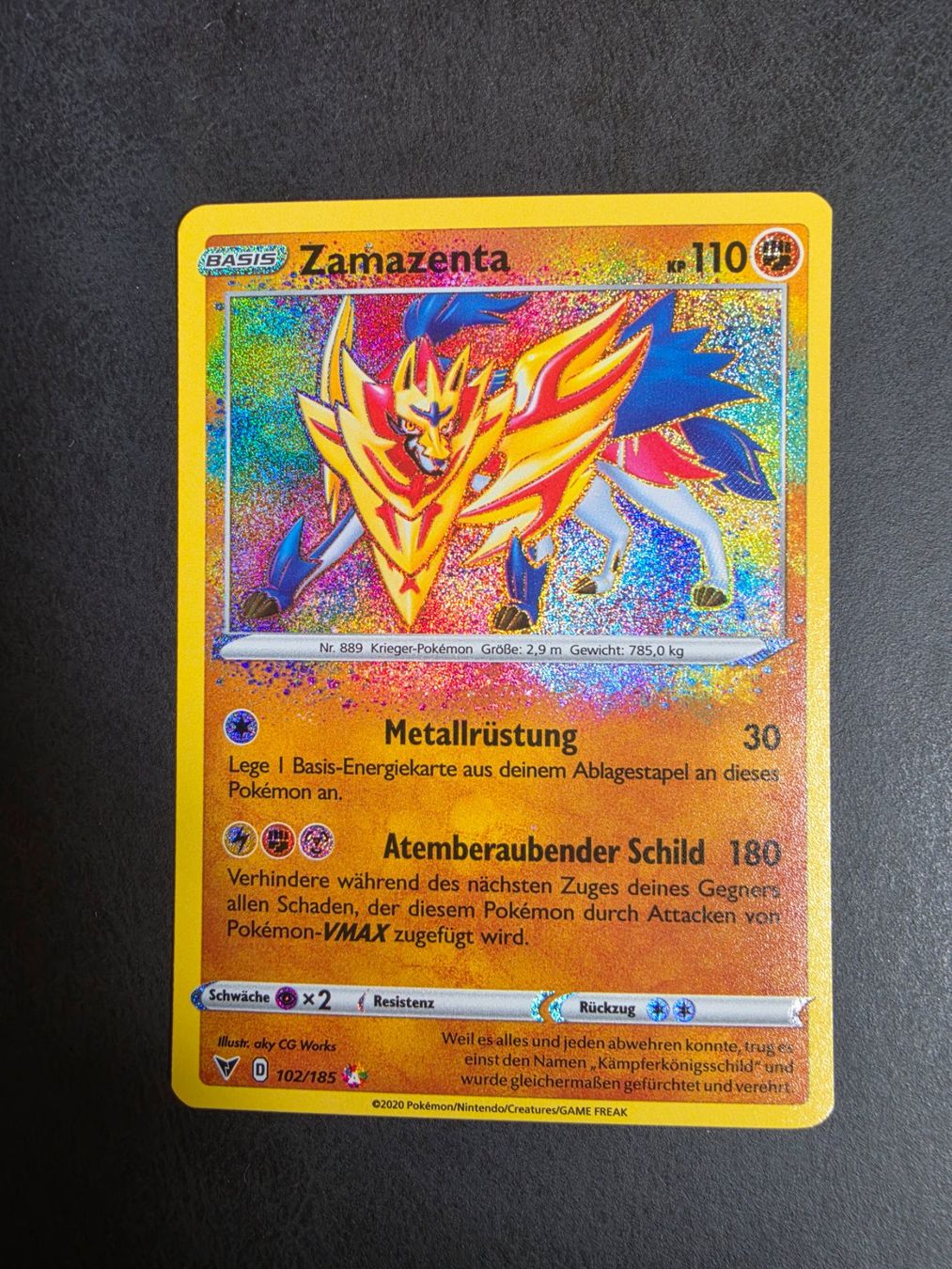 Pokémon Carte collezionabili: Pokemon Zamazenta DE 102/185 – Usato da triesenberg venduto da wisi369