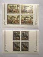 Briefmarken, Liechtenstein, 4x 80 Rp. Pferde, 4x 1.10 Fr. Ku