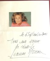 Jeanne Moreau 1928-2017 Autogramm signiert Karte 13x18cm