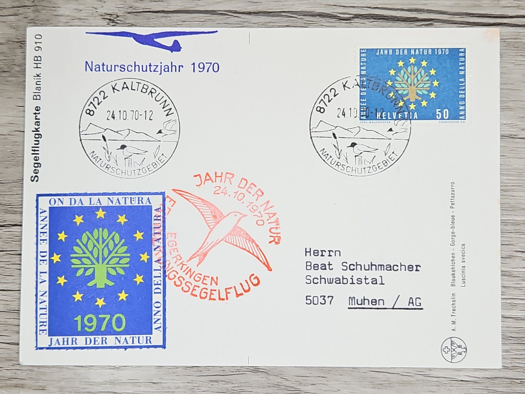 Tutti i francobolli: CL04 Carte Postale + Timbre Suisse 1970 – Usato da Cousset venduto da Patrick_Collections