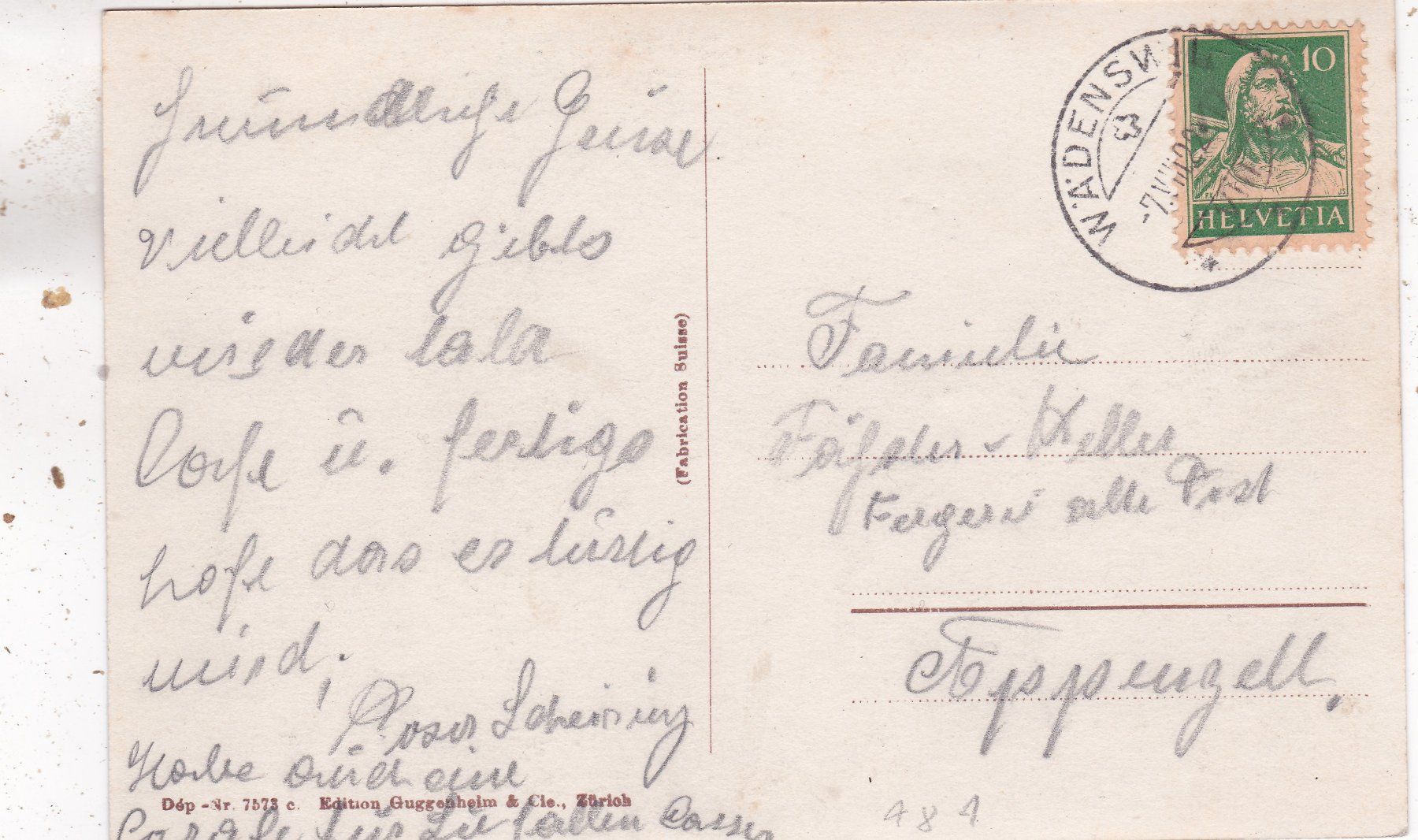 Cartoline postali: Einsiedeln Kloster 1922 – Usato da Herisau venduto da Lisegrat2008 1