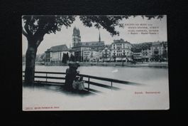 Ansichtskarte Zürich Sonnenquai ungelaufen guter Zustand
