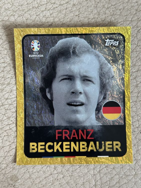Autocollant Topps EURO 2024 Legend Franz Beckenbauer – Édition Limitée, Brillant, LEG9