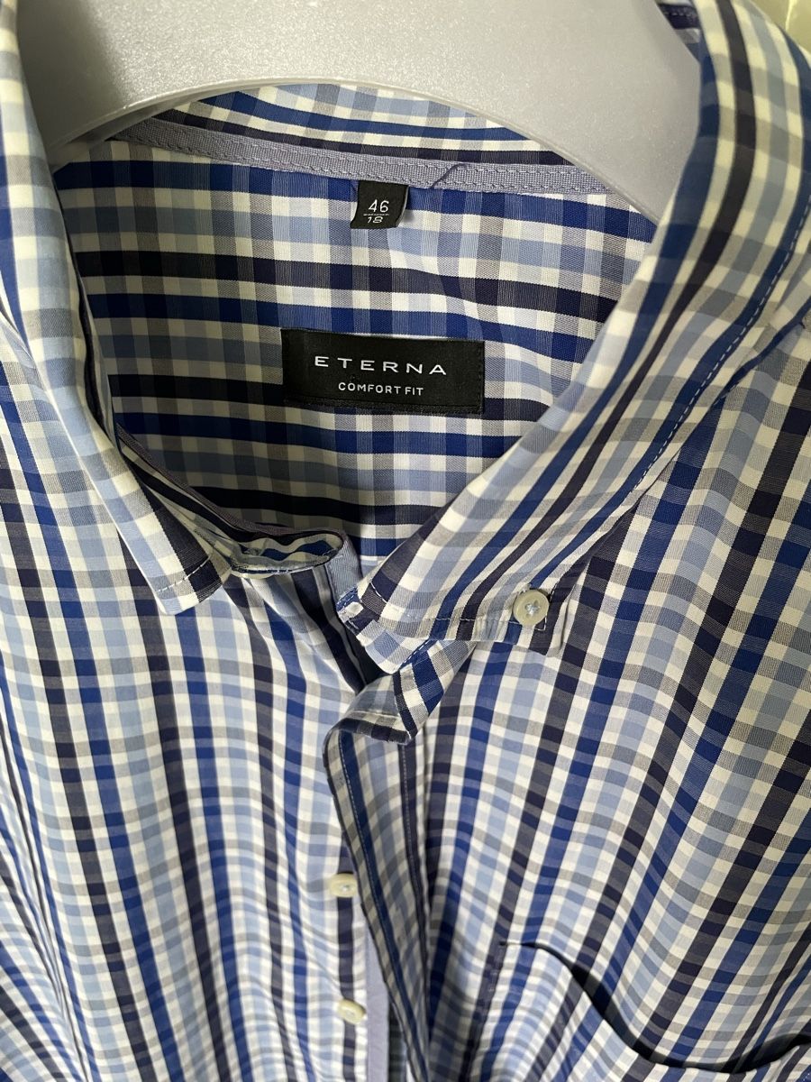 Camicie: Herren Hemd blau karriert Gr 46 – Nuovo (secondo la descrizione) da Emmenbrücke venduto da Ladyboutique