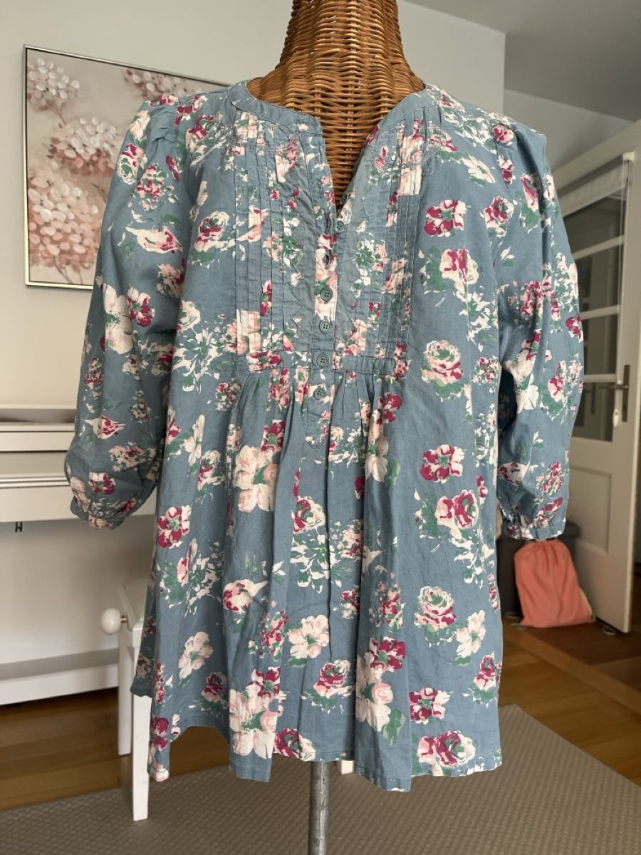 Camicette: Blusentunika mit Blumenprint, Baumwolle, ca. 44 – Usato da Solothurn venduto da Bobesch08 5
