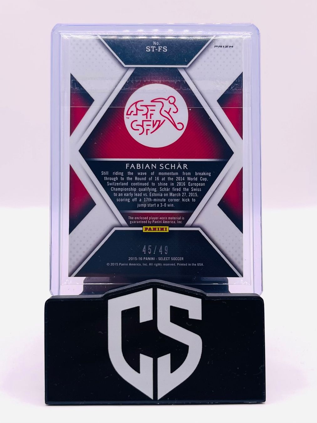 Panini Sammelbilder & Trading cards: 2015-16 Panini Select Fabian Schär /49 Player Worn Schweiz – Gebraucht aus Zofingen von collect.supply 1